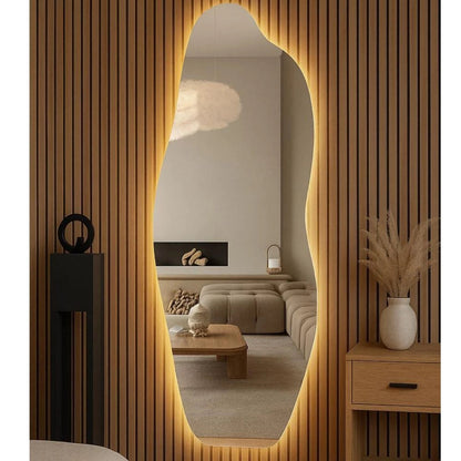 Edición especial - Espejo LED orgánico decorativo moderno de lujo de 160 x 60 cm - Liquidación