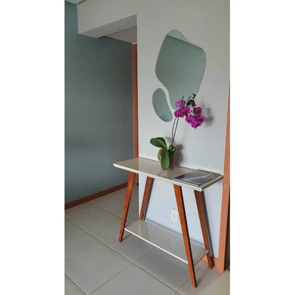 Espejo grande Organic Elegance: conjunto decorativo abstracto futurista de 2 piezas en liquidación