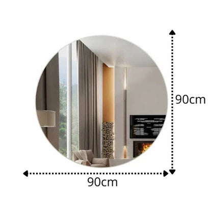 Gran espejo redondo decorativo de 90x90 en venta