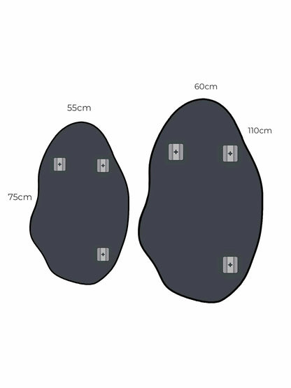 Espejo decorativo grande de cuero orgánico - Rubí - Liquidación